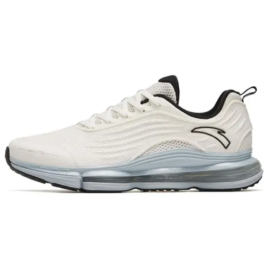 Anta Elastic Adhesive Anti-Slip Wear-Resistant Low-Top Running Shoes Men's White Blue