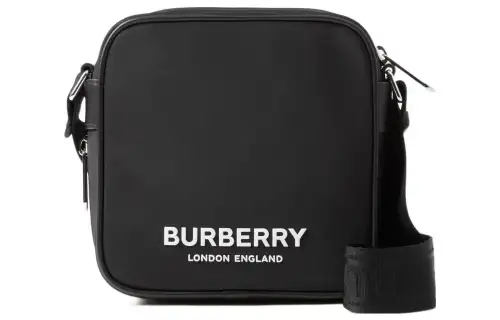 Burberry Leather Shoulder Bag, Crossbody Bag Men's Black