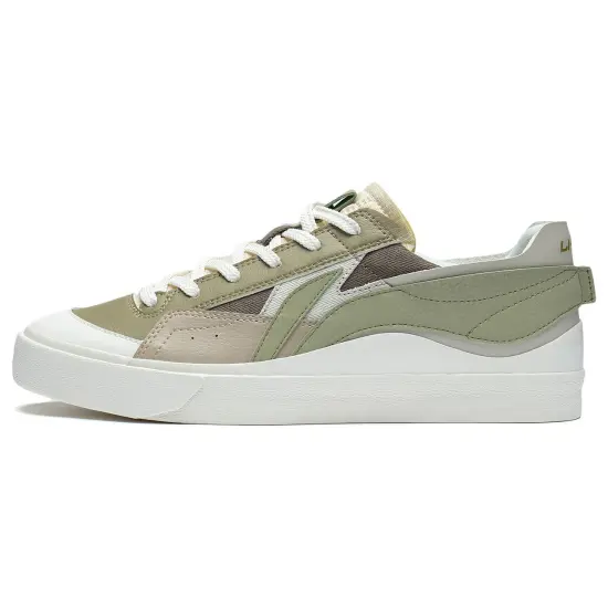 LINING Mu Mu Skateboard Shoes Men Low-Top Green/Umber/Gray