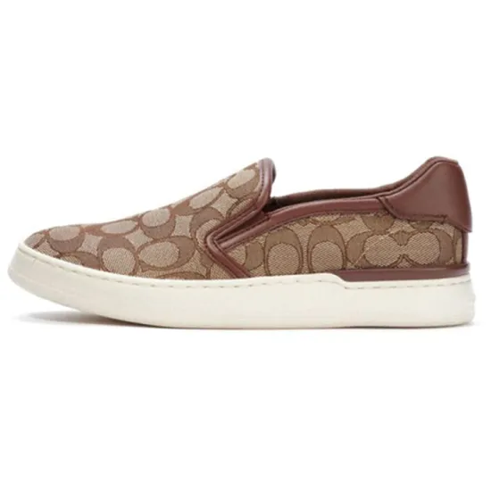 COACH Skateboard Shoes Women's Low-Top Khaki