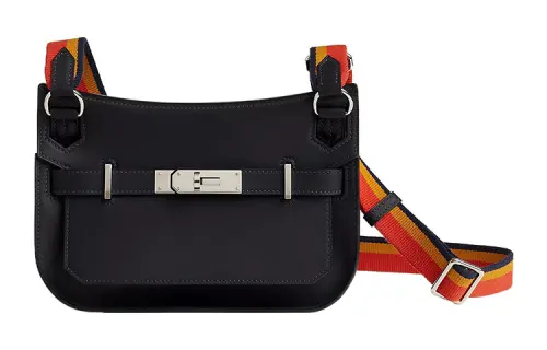 HERMES Jypsiere Swift Calfskin Single Shoulder Bag, Crossbody Bag Mini Women's Navy Blue
