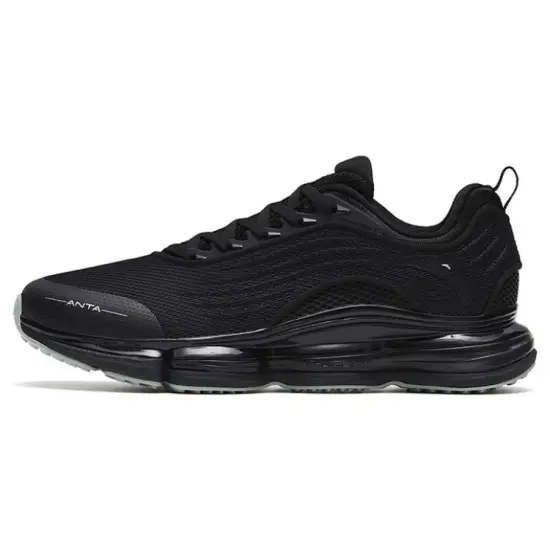 Anta Anti Slip Wear Resistant Low Top Running Shoes Men's Black