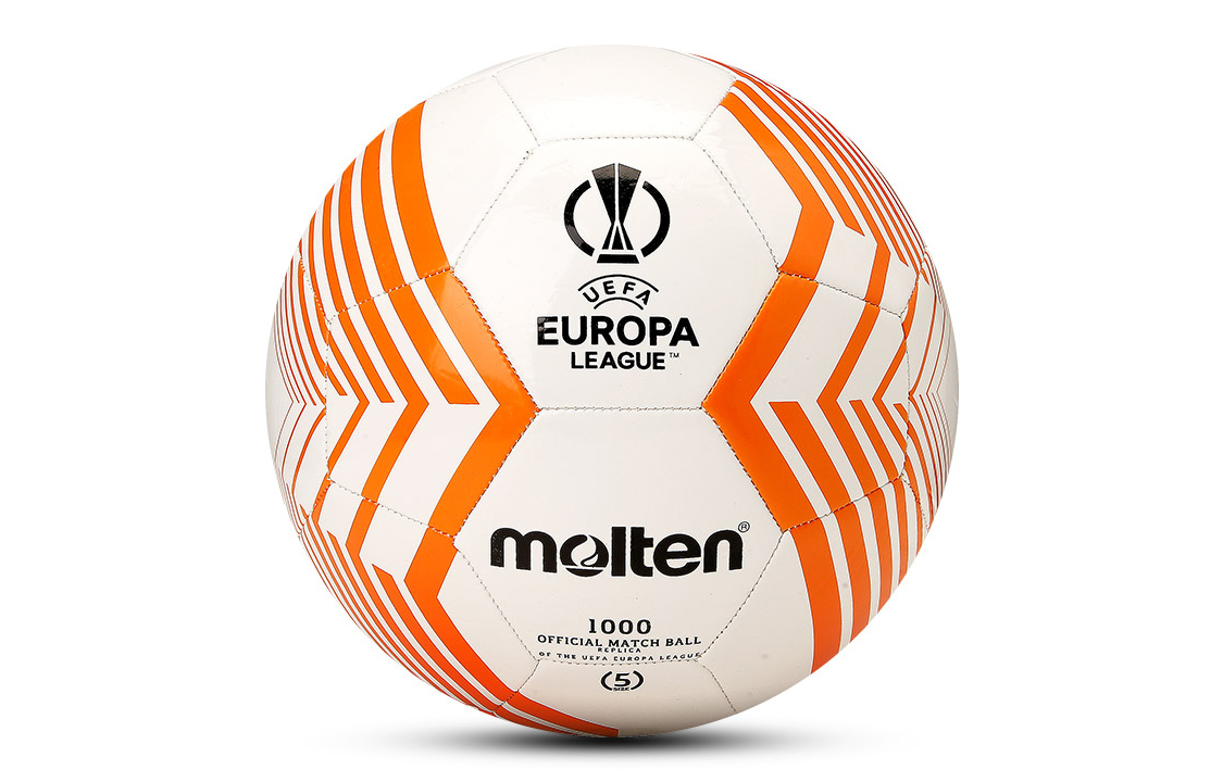Molten Size 5 Soccer Ball TPU Machine Stitched Soccer Ball Unisex White Orange