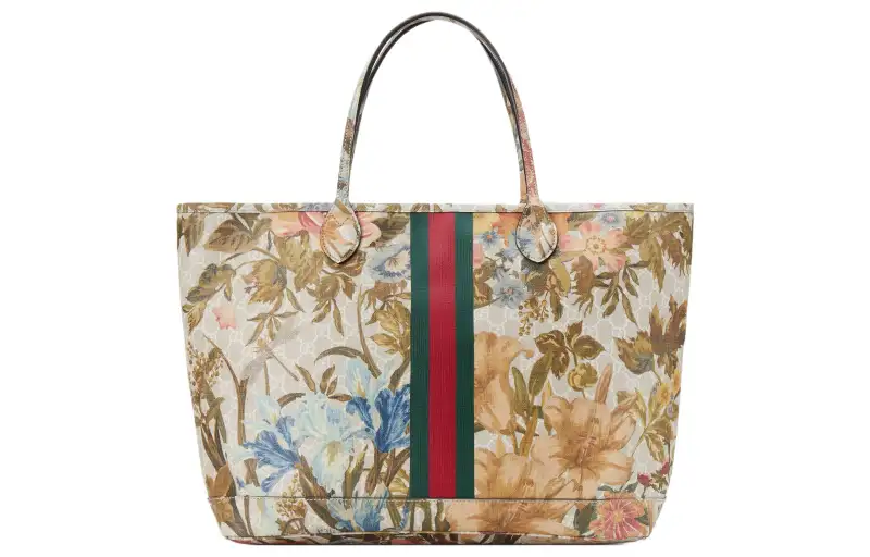 GUCCI Ophidia Canvas Tote Bag, Shopping Bag, Handbag Large Women's Multicolor