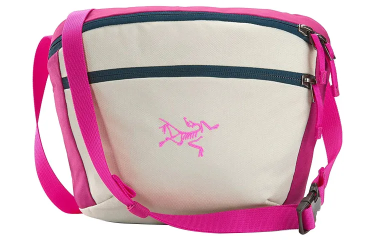 Arc'teryx Mantis 2.5L Shoulder Bag, Crossbody Bag, Sling Bag, Fanny Pack, Outdoor Bag Nylon Fabric Gray & Rose Red