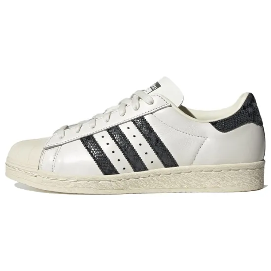 Adidas Originals Superstar 82 White Black Snakeskin Stripes