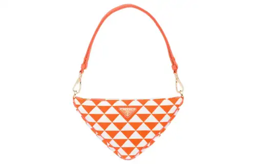 PRADA Fabric With Leather Shoulder Bag, Handbag, Shoulder Bag Mini Women's