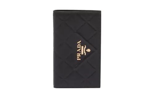 PRADA Leather Wallet Small Women's Black