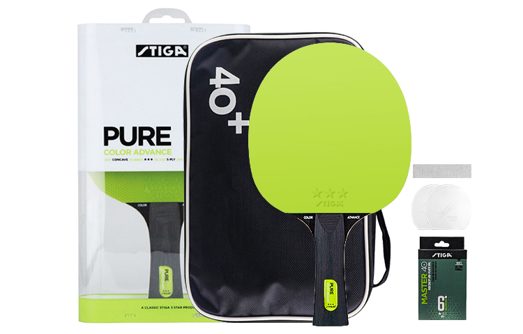 Stiga Ping Pong Paddles Unisex Pure Wood Grapefruit Green