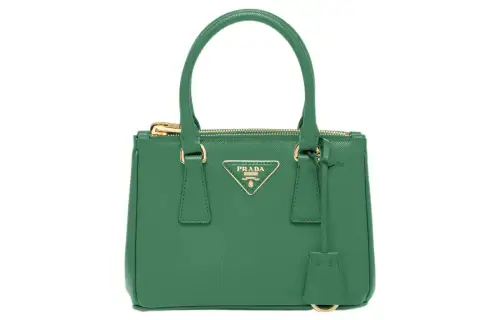 PRADA Galleria Killer Bag Leather Shoulder Bag, Crossbody Bag, Handbag Mini Women's Mango Green
