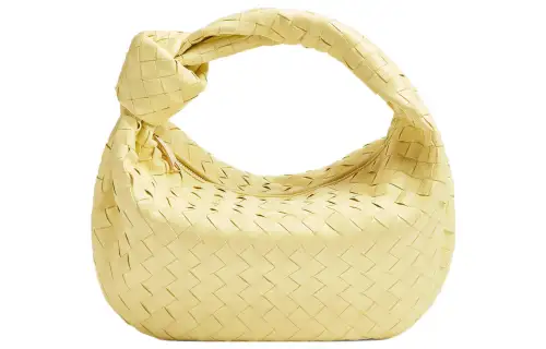 Bottega Veneta Teen Jodie Intrecciato Shoulder Bag Ice Cream