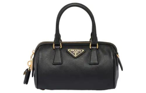 PRADA Saffiano Leather Top Handle Bag Black