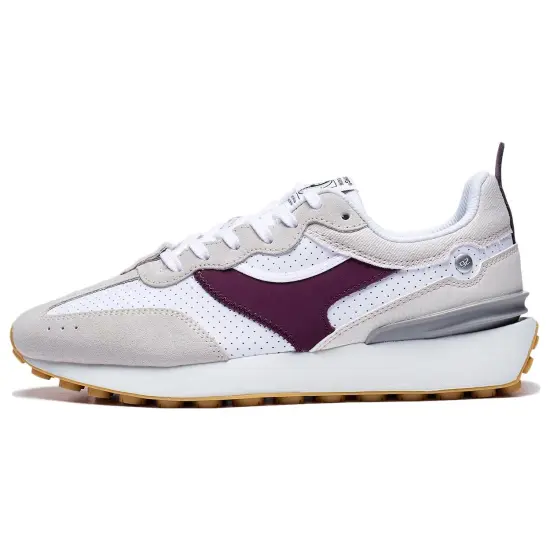 LINING Fangyuan Classic Casual Shoes Men Low-Top White Gray/Purple