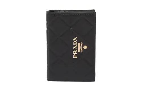PRADA Saffiano Leather Wallet Small Women's Black