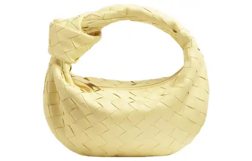 Bottega Veneta Jodie Sheepskin Leather Patchwork Handbag Mini Women's Ice Cream