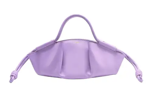 LOEWE Bright Nappa Cow Leather Dumpling Bag, Shoulder Bag, Crossbody Bag, Handbag Small Women's Light Purple