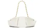 LOEWE Bright Nappa Cow Leather Dumpling Bag, Shoulder Bag, Crossbody Bag, Handbag Small Women's White