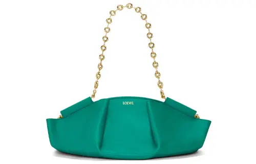 LOEWE Nappa Cow Leather Dumpling Bag, Shoulder Bag, Crossbody Bag, Handbag Small Women's Jadeite Green