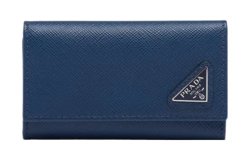 PRADA Saffiano Leather Key Pouch Men's Cornflower Blue