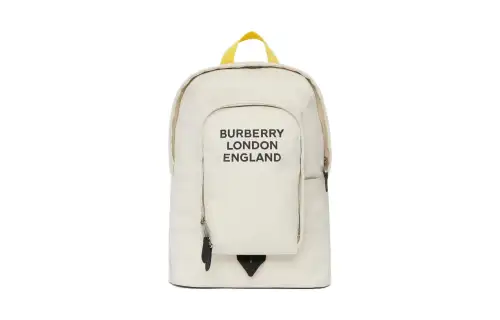 Burberry Cotton Canvas Backpack Large Men's Canary Yellow
