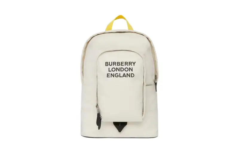 Burberry Cotton Canvas Backpack Large Men's Canary Yellow