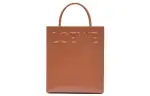 LOEWE Glossy Cow Leather Tote Bag, Shopping Bag, Shoulder Bag, Crossbody Bag, Handbag Regular Women's Brown