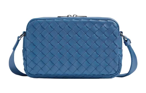 Bottega Veneta Intrecciato Leather Crossbody Surf