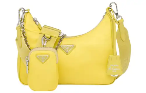 PRADA 2005 Shoulder Bag Yellow