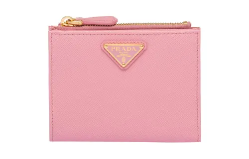 PRADA Saffiano Leather Wallet Small Women's Pink