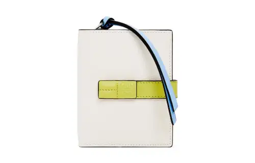 LOEWE Soft Grain Calfskin Wallet Women's Soft White/Lemon Yellow