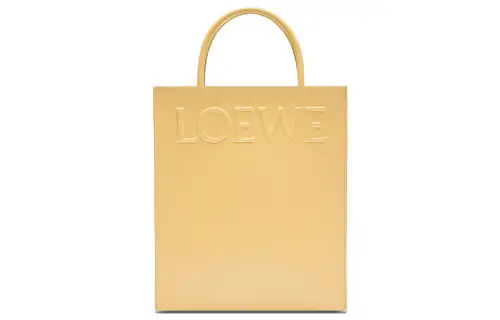 LOEWE Glossy Cow Leather Tote Bag, Shopping Bag, Shoulder Bag, Crossbody Bag, Handbag Women's Yellow