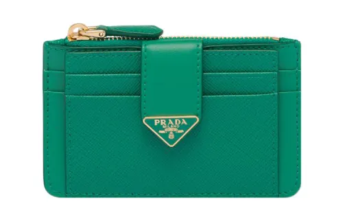 PRADA Saffiano Leather Card Holder Women's Mango Green