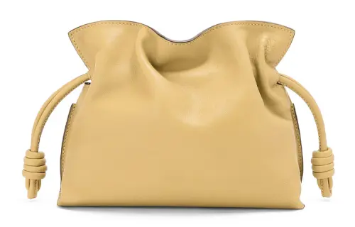 LOEWE Cow Leather One Shoulder Crossbody Clutch Mini Women's Butter