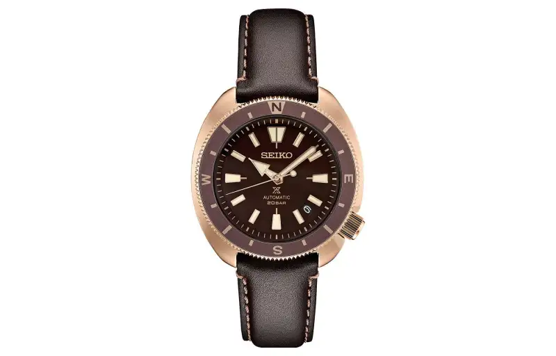 SEIKO 200m Waterproof Automatic Mechanical Movement Leather Strap Watch Men's Watches