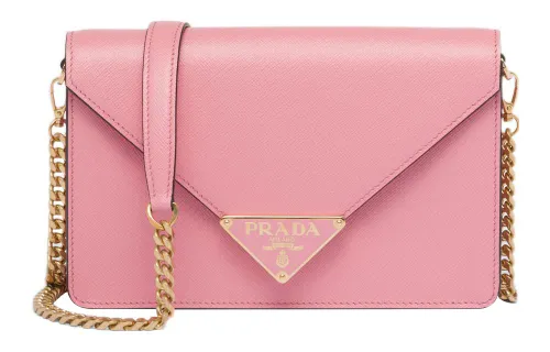 PRADA Saffiano Leather Crossbody Bag, Shoulder Bag Women's Pink