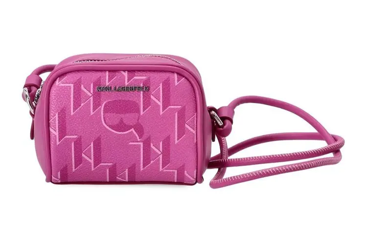 KARL LAGERFELD / Karl Lagerfeld Jeans K/Ikonik Leather Crossbody Bag, Shoulder Bag Women's Pink