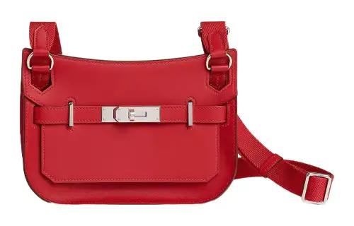 HERMES Jypsiere Swift Calfskin Shoulder Bag, Crossbody Bag Mini Women's Pepper Red