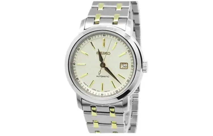 SEIKO Automatic Mechanical Movement Watch Men's Watches White Dial