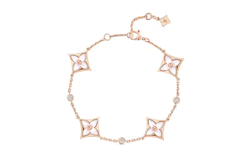 Lv Color Blossom Bb Star Multi Motif Bracelet Pink Gold White Mother of Pearl And Diamonds
