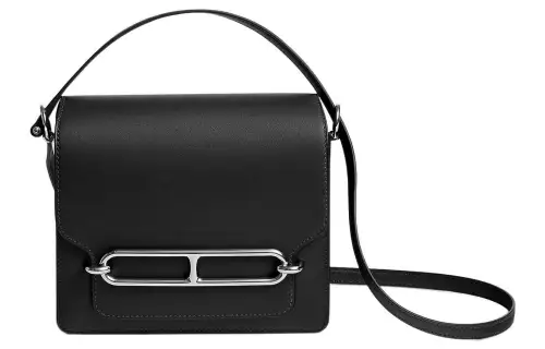 HERMES Roulis Silver Tone Buckle Swift Calfskin Pig Nose Bag, Handbag, Shoulder Bag, Crossbody Bag Mini Women's