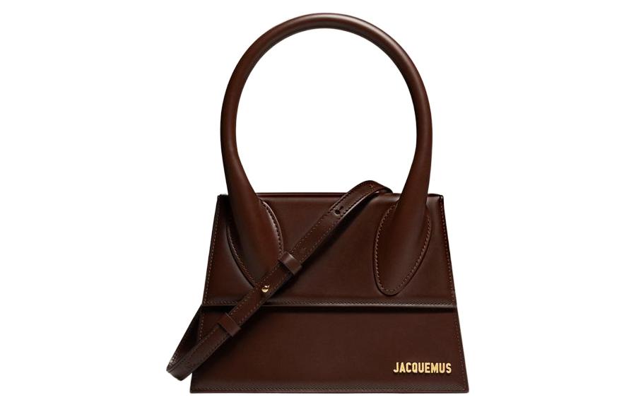 Jacquemus LE GRAND CHIQUITO Cow Leather Shoulder Bag, Crossbody Bag, Handbag Large Women's Chocolate Brown