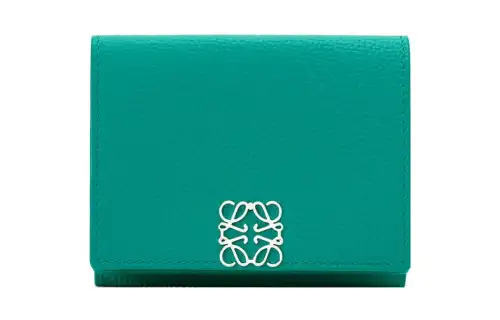 LOEWE Anagram Pebble Texture Calfskin Wallet Women's Jadeite Green