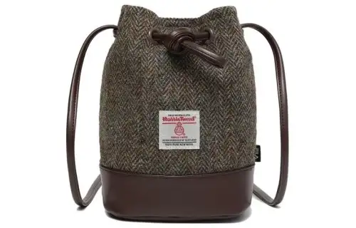 FILA Tweed Fabric Bucket Bag, Shoulder Bag, Crossbody Bag Regular Unisex