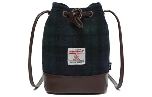 FILA Tweed Bucket Bag, Shoulder Bag, Crossbody Bag Regular Unisex Dark Blue