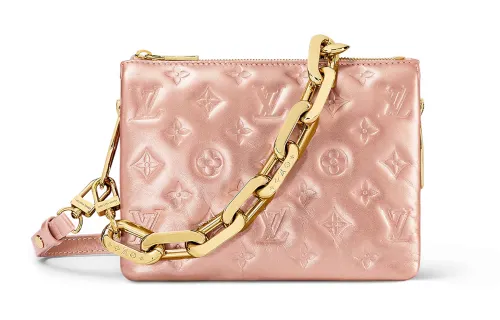 LOUIS VUITTON Coussin Sheepskin Shoulder Bag, Pillow Bag, Crossbody Bag, Shoulder Bag Women's Rose Gold