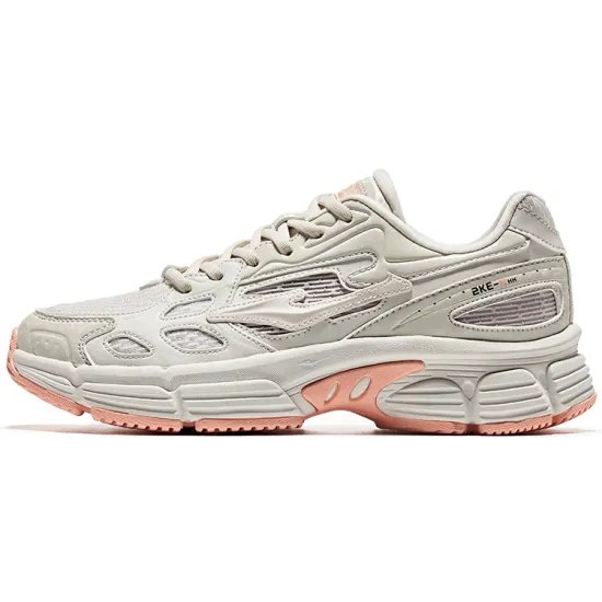 Erke Casual Shoes Women's Low-Top Gray Pink
