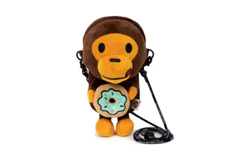 BAPE Baby Milo Sta Plush Mobile Phone Pouch Brown