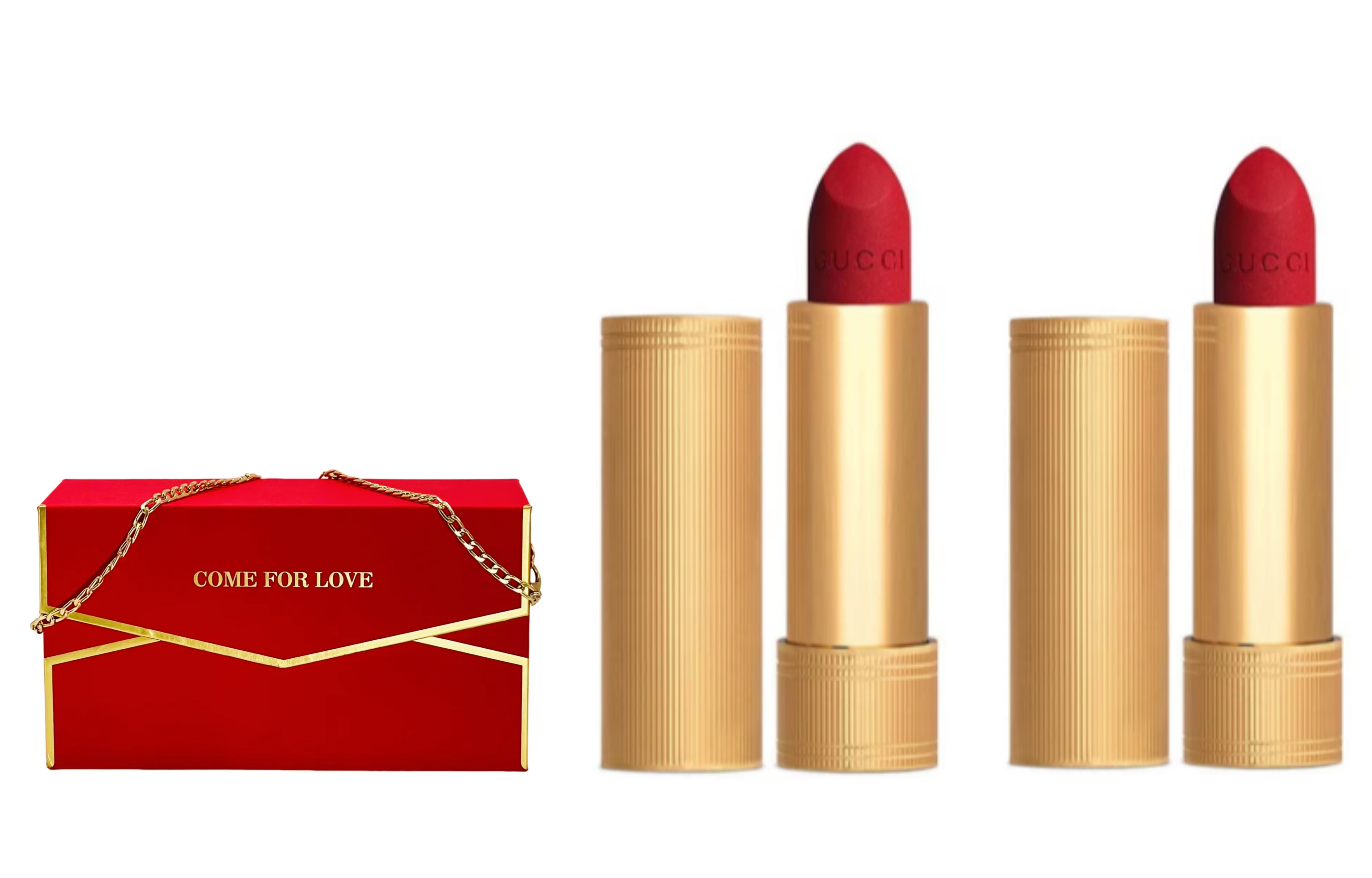 GUCCI Gucci, velvet red gift box, lipstick, long-term effect