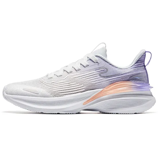 Erke Cushioning Anti-Slip And Wear-Resistant Running Shoes Women's Purple White