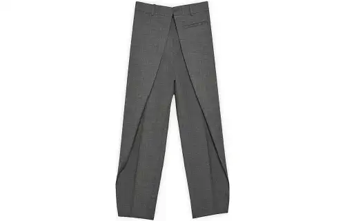 LOEWE Casual Pants Women's Dark Gray Moderate Straight Fit Pants